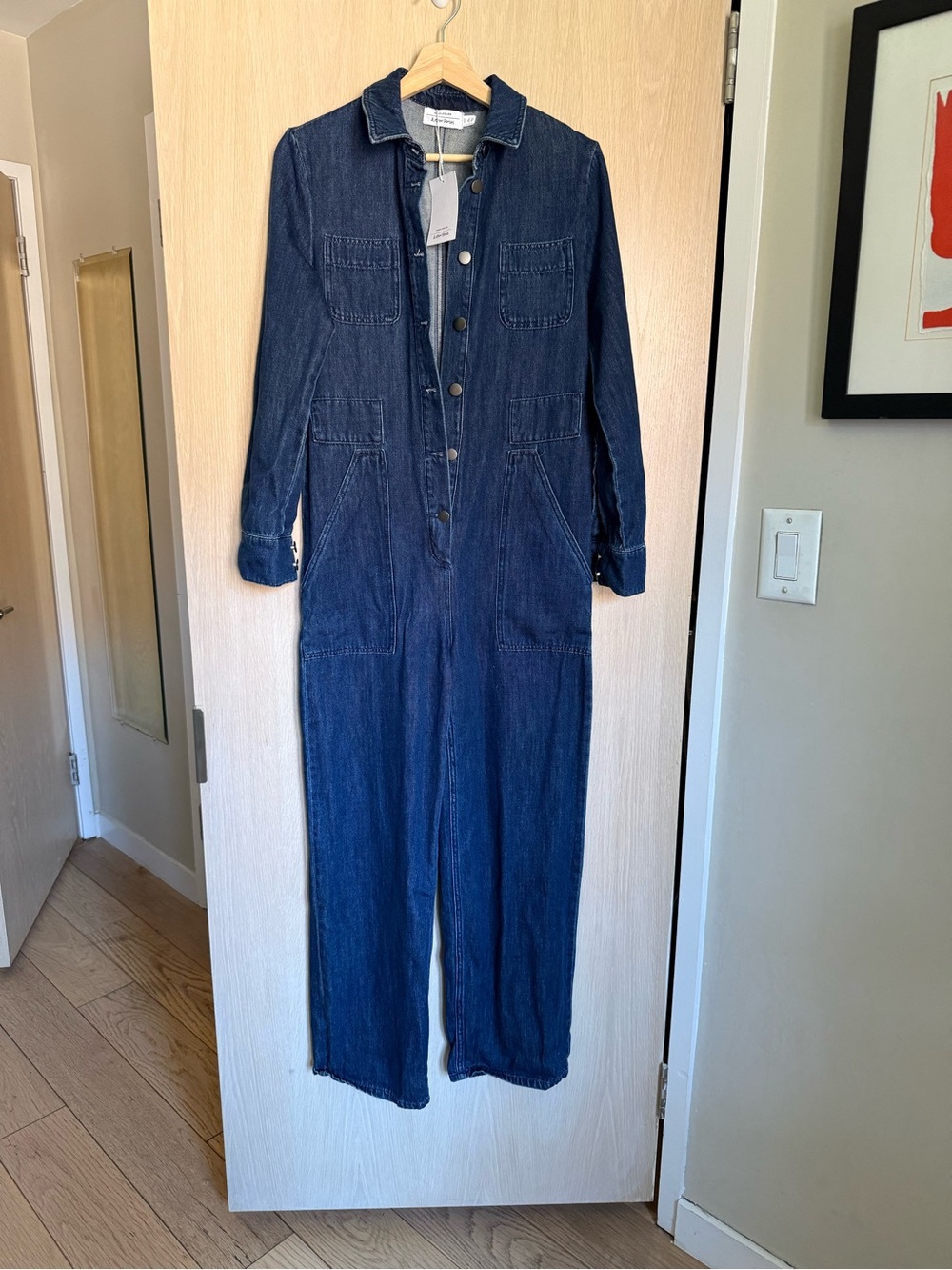 Denim Jumpsuit - Dark Blue Women Jeans Coverall
